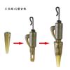 Coolan Pesca de Carpa Nó de Três Pontas + Conjunto Anti-Enrolamento Tipo Q Conector de Aço Carbono Alto Conjunto de Borracha Acessórios Verde Escuro