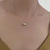 Colar Exquisito de Aço Titânio Estilo Europeu e Americano de Luxo Leve para Mulheres, Versátil e Único, Corrente Simples para Clavícula, Moderno e Não Desbota, Venda por Atacado do Fabricante