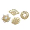 Broche de Flor de Oro Real Cladado en Cobre 14K que Conserva el Color, Accesorios para Broches, Manualidades DIY, Corsage Hecho a Mano, Materiales para Joyería Hecha a Mano