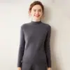 Suéter Feminino de Caxemira Gola Alta Meia-Calça, Pulôver Tricotado, Estilo Suave e Casual, Novo Outono 2026
