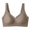 Lingerie Feminina Plus Size Com Aro Sem Costura Fina Push-up Anti-queda Europeia Americana Sutiã Liso