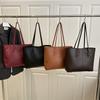 Bolso Tote Retro para Mujer 2025 Nuevo Bolso Coreano para el Trabajo Moderno y Versátil Ins Gran Capacidad de un Solo Hombro Bolso para Suegra