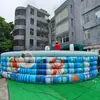 Laberinto circular inflable con estampado temático, fabricante directo para carnavales familiares y fondos populares para sitios de camping