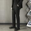 Pantalones Occidentales para Hombre Pantalones Rectos Slim-fit al Tobillo para Hombre Pantalones de Traje Negros Antiarrugas de Alta Gama para Hombre Pantalones Casuales para Hombre