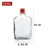 Botella de aceite de flor roja de 30 ml botella de agua floral sub-botella de 25 ml aceite activo botella de vidrio para aceites esenciales boca pequeña botella vacía para gotas de vino