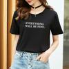 Camiseta de Manga Curta para Mulheres, Gola Redonda, Novo Estilo de Verão, Caimento Solto, Emagrecedora, Fashion, Elegante, Cobre os Ombros, Tamanho Grande