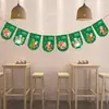Decoraciones Navideñas Banderas Navideñas Banderas Colgantes Banners Festivos Decoraciones para Fiestas Guirnalda Navideña de Papel de Dibujos Animados Banderines