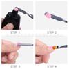 Caneta de ponta dupla para manicure caneta de ponta redonda caneta de fototerapia de ponta plana caneta para pegar cola caneta para ajustar cola caneta de cola de cristal faca para entalhe bastão para misturar cores