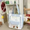 Estilo Coreano Dulce Estrella Dopamina Bolsa para Dolor Alto Aspecto Bloque de Color Estudiantes de Primaria Grados 3-5 Juego de Dos Piezas Mochila