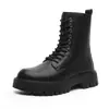 Botas Martin masculinas, moda outono/inverno transfronteiriça, botas curtas de couro masculinas da moda de cano médio a alto, botas de trabalho com sola grossa, botas de couro, botas masculinas