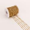 Acero inoxidable 304 oro de 18K martillado clip para bolsa de cruz cadena de cuentas