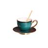 Bule de Porcelana para Chá da Tarde de Luxo Acessível Estilo Ocidental Conjunto de Xícara e Pires Dourados para Casa Cafeteria Hotel Conjunto de Chá de Cerâmica Presente