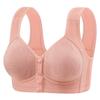 Sujetador Push-Up de Encaje con Copa Fija de Apertura Frontal, Talla Grande, Fino de Verano, Talla Extra para Mujer, Íntimos, Reducción Lateral, Anticaída