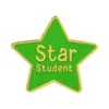 Broche de Estrella de Cinco Puntas Multicolor Insignia de Estudiante Estrella Pin de Recompensa Accesorio de Regalo para Niños