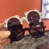Novos Óculos de Sol Infantis com Armação Redonda de Urso Óculos Infantis Óculos de Sol para Bebê Cor Doce Colorida Macaron Viseiras