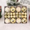 Ventas calientes transfronterizas creativas 6 juegos de 12 adornos de bolas navideñas pintadas colgante de decoraciones navideñas bola de plástico en caja