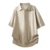 Camisa Polo de Punto Texturizada de Manga Corta para Hombre, Nueva de Verano 2026, Camiseta Casual de Manga Corta con Cuello para Hombre de Alta Gama