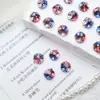 Accesorios para Uñas K9 de Bola de Diamante Apilada Brillantes Sin Costuras y Sin Base en Colores Rojo, Azul y Rosa, Decoraciones de Uñas Hechas a Mano Listas para Usar