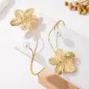1 Peça de Braçadeira Feminina com Formato de Frangipani de Cinco Folhas, Estilo Folha, Metal Dourado, Headband de Lazer Festivo de Alta Qualidade e Atmosférica