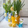 Mini Figura de Conejo con Piernas Colgantes Estatua de Conejo de Resina para Niños Pascua Cumpleaños Repisa Cocina