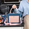 Bolsa térmica de temperamento estilo coreano lonchera bolso de mano almuerzo con arroz papel de aluminio engrosado bolso de mano bolsa para almuerzo y cena de cuello blanco