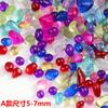 Ab Sinfonía Manicura Grava Cristal Transparente Vidrio de Color DIY Material para Uñas Portátiles Relleno Grava Asimétrica