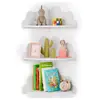 Estante de Almacenamiento Flotante con Forma de Nube Montado en la Pared, Hecho a Medida de Fábrica, Decoración de Madera para Colgar en la Pared para Habitación Infantil