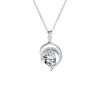 Collar de Corazón de Delfín Brillante de Alta Gama, Cadena de Clavícula de Diamante Blanco de Nicho Moderna y Lujosa, Regalo Galvanizado en Oro Real para Novia