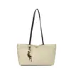 2026 Bolso de Hombro Único para Mujer Nuevo Tela Estilo Coreano Simple Ins Bolso Tote de Gran Capacidad Bolso Retro de Gama Alta