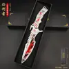 Delta Game Merchandise Cuchillo Verdugo Arma de Metal 22cm Modelo Sin Afilar Accesorio Decoración Artículo Coleccionable