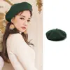Chapéu Boina de Lã Estilo Irmã Teng para Mulheres Retrô Britânico Grande Circunferência da Cabeça Preto Pintor Outono e Inverno Chapéu de Feltro de Lã Boina