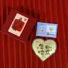 Corazón de Perlas de Agua Moneda de Oro 999 520 Día de San Valentín Te Amo Moneda Grande Regalo Regalo Dedicado de Amor