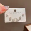 Conjunto de 3 peças de brincos da moda clássica versátil requintado japonês e coreano com um design minimalista e elegante