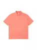 Polo de manga corta con solapa de peso pesado de 275g primavera y verano ins tendencia americana color liso holgado manga corta logo estampado