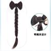 Peluca de Banda Miopía para Mujer Trenza Retorcida de Moño de Cabello Artificial Clip de Pico de Pato de Una Pieza Accesorios para el Cabello de Bola