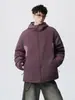 Chaqueta de algodón con capucha de alta gama para hombre, chaqueta abrigo de trabajo casual americano de moda para exteriores, diseño holgado