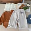 Pantalones casuales para niños, pantalones para niños, primavera y otoño 2024, nuevos pantalones de vestir de otoño para bebés, pantalones rectos con letras, pantalones Crock