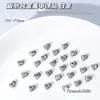 Joias para Nail Art em Liga de Zinco Vazadas Diamante Estéreo Pérola Coração Formato de Coração de Pêssego Acessórios Decoração de Unhas Dourada e Prateada de Alta Qualidade