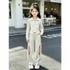 Conjunto deportivo para niñas, otoño 2026 nuevo elegante infantil casual primavera y otoño estilo coreano conjunto de dos piezas