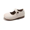 Zapatos de Cuero Sencillos para Niñas 2026 Primavera y Otoño Nuevos Zapatos Mary Jane de Suela Suave de Boca Baja Tipo Princesa para Niños Mayores Zapatos Individuales de Moda