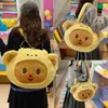 Bolsa de Tela de Peluche de Dibujos Animados, Bolso de Mano y Bandolera Lindos, Bolsa de Cara Grande, Muñeco de Gato de Moda Callejera al por Mayor