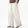 Estilo relaxado e casual, calças de perna curva para homens, nova coleção outono/primavera 2026, marca americana da moda, caimento solto, calças casuais masculinas de perna reta