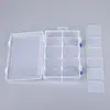 Caja Organizadora de Plástico Transparente Desmontable de 8 Compartimentos con Hebilla Doble Caja de PP para Joyería Tarjetas Herramientas de Ferretería Pastillas Caja Organizadora