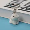 Chaveiro Pingente Cachorrinho Tridimensional Desenho Animado Resina Flocagem Pingente Chaveiro de Carro Pingente de Bolsa Atacado
