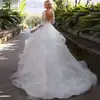 Vestido de Novia con Apliques de Encaje Amazon 2026 Estilo Nuevo V Profundo Sexy con Cola Simple y Elegante Vestido Ajustado para Primavera