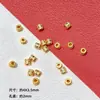 Cuentas Espaciadoras de Plata S925 Chapadas en Oro con Forma de Flor de Circonita, Accesorios de Cuentas DIY para Pulseras y Collares, Cuentas Redondas de Circonita Diamante Incrustada