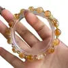 Pulsera de Cristal Torre Amarilla para Mujer, Regalo para Mejor Amiga, Pulsera de Joyería de Cristal Miel al por Mayor, Cristal Amarillo Natural, Estilo Retro Artístico