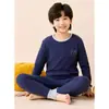Pijama Infantil 100% Algodão, Roupa de Outono para Meninos e Meninas, Conjunto de Roupa Íntima Térmica para Crianças Pequenas, Camisetas Base de Algodão para Jovens