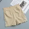 Calça de segurança de renda feminina verão anti-exposição leggings finos plus size algodão puro entrepernas roupa íntima shorts boxer alta elasticidade respirável