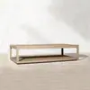 Sofá de Exterior Teak Ratán Cuerda Trenzada Muebles Terraza Exterior Impermeable Protector Solar Ocio Silla de Ratán Combinación de Sofá
